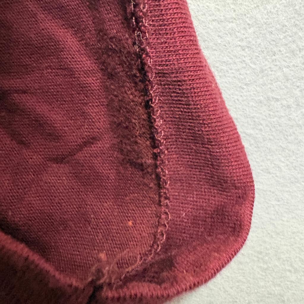 Vintage Hanvey Heavy-T Blank T-Shirt Mens XL Maroon Red Cotton Made in USA