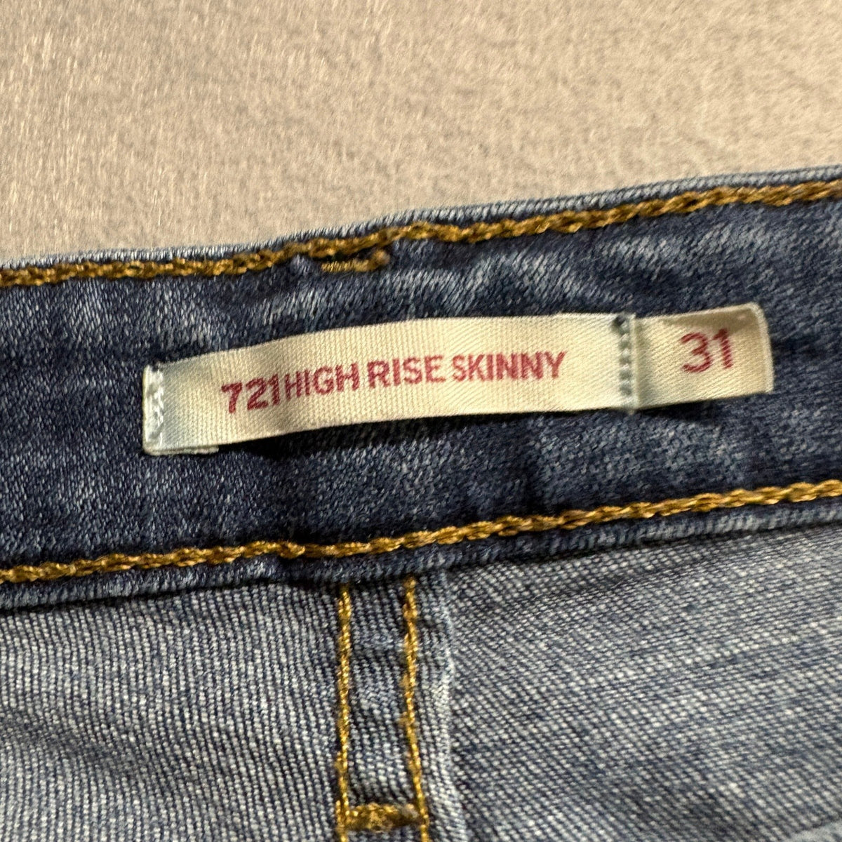 Levi's 721 High Rise Skinny Jeans Womens Size 31 Blue Denim Stretch Pants
