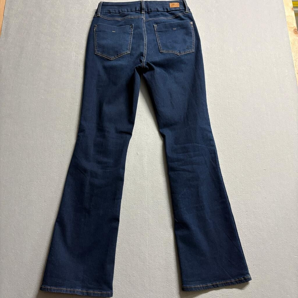 Seven7 Tummyless High Rise Slim Bootcut Jeans Womens Size 6 Dark Wash Stretch