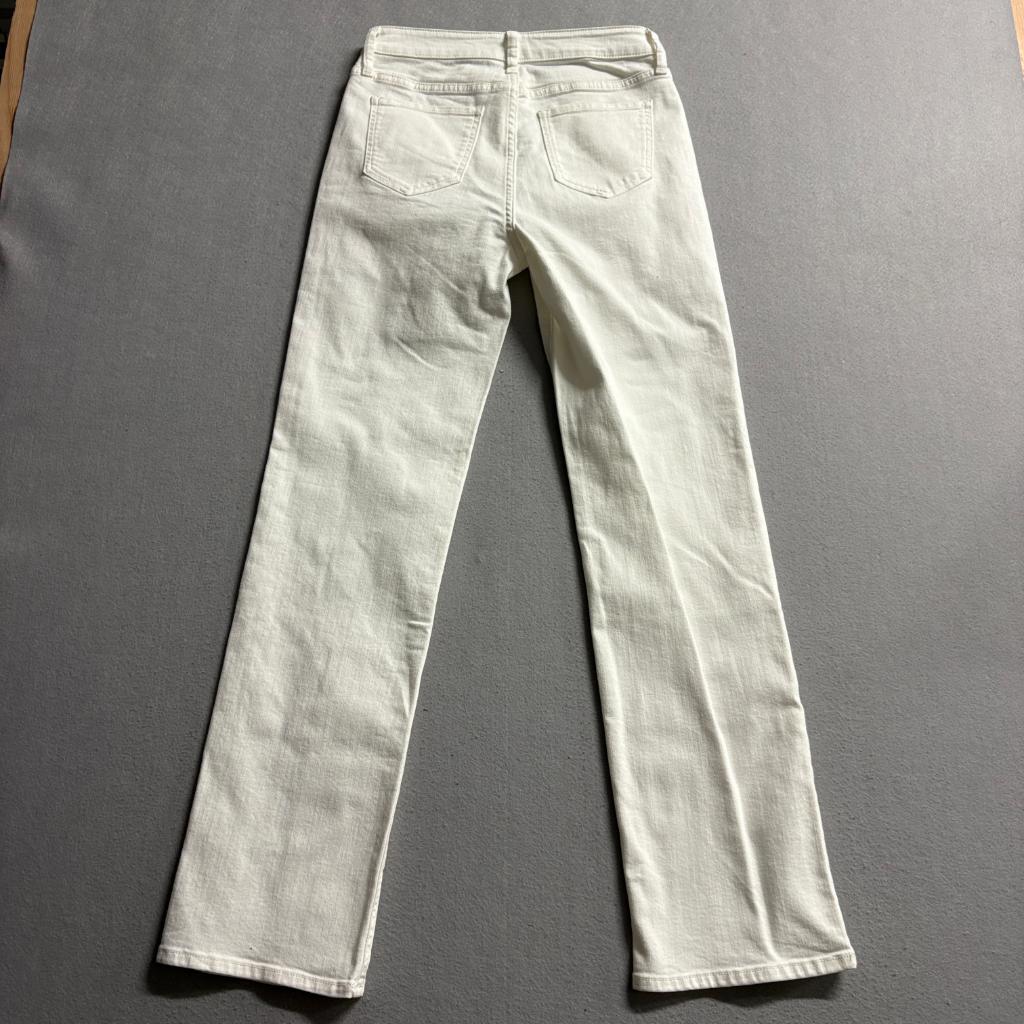 Quince Premium Denim White Straight Leg Jeans Womens Size 26 Stretch Cotton