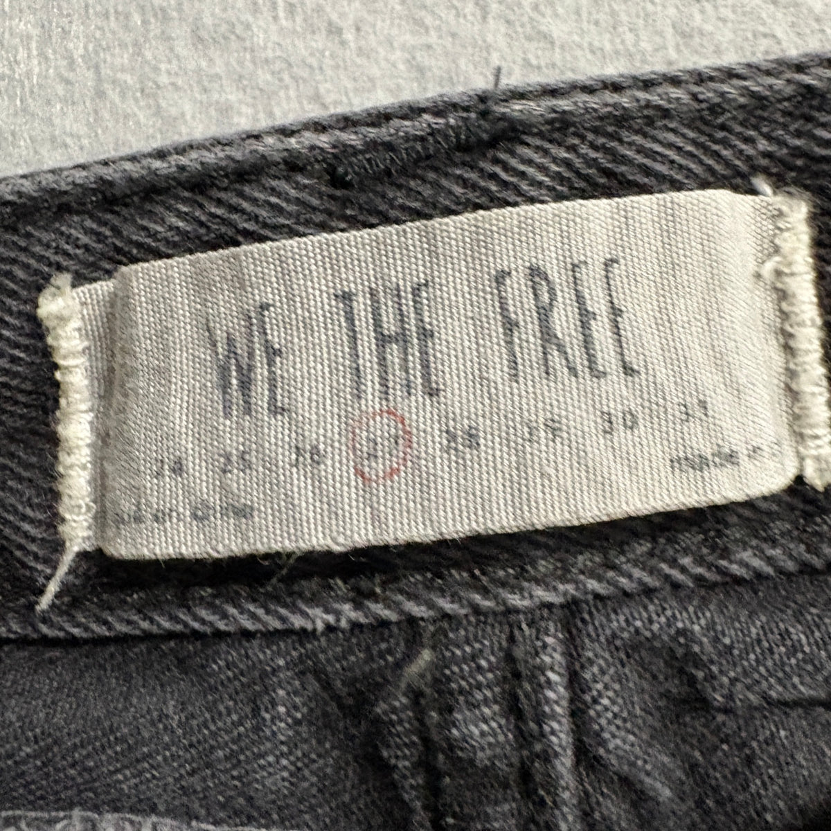 We The Free Free People Flare Jeans Womens 27 Black Distressed Raw Hem Denim