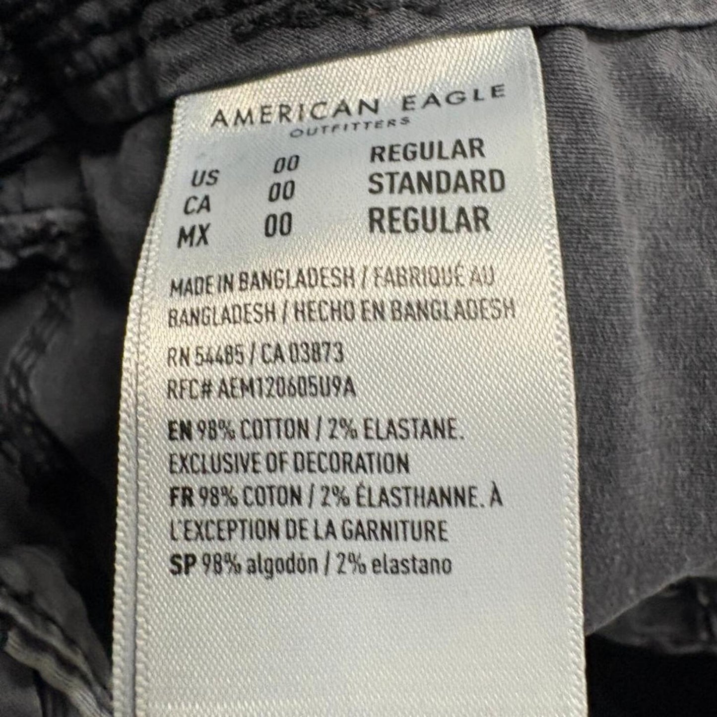 American Eagle Cargo Pants Womens 00 Regular Gray Stretch Utility Y2K Gorpcore