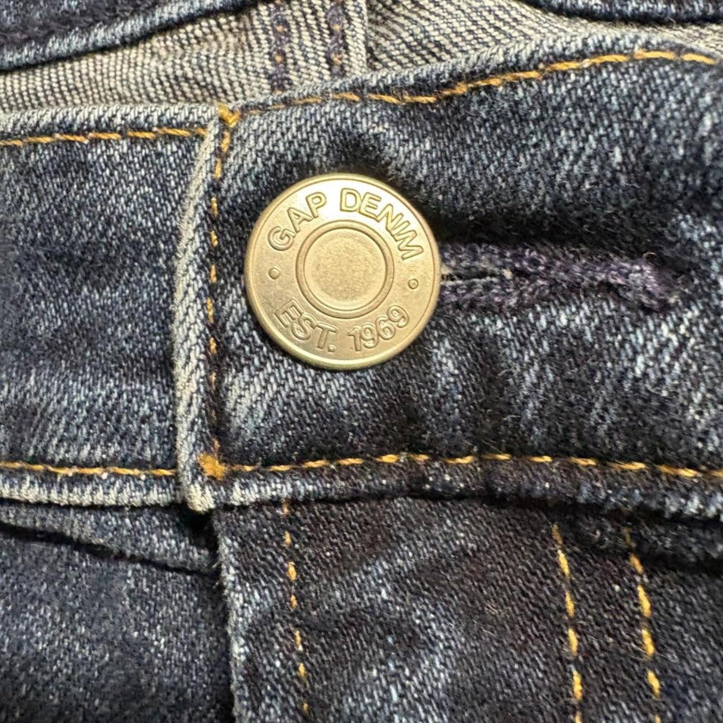 Gap Girlfriend Jeans Womens 27 4R Blue Denim Mid Rise Stretch Crop Pants