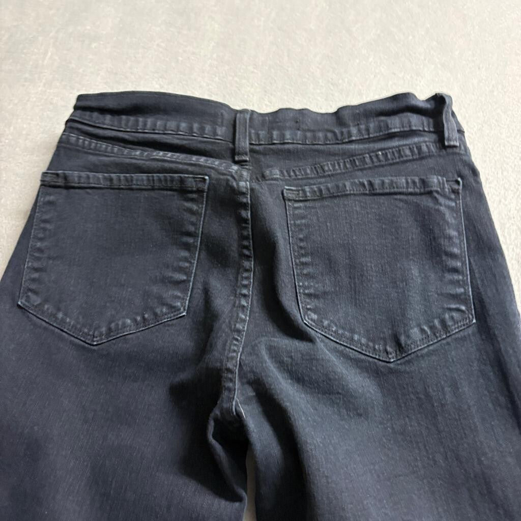NYDJ Marilyn Straight Leg Jeans Womens Size 4 Black Lift Tuck Denim