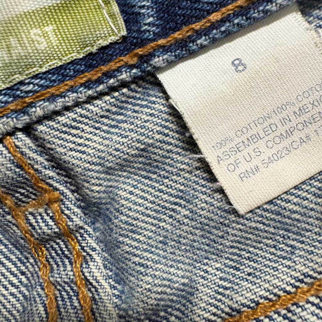 Old Navy Flare Jeans Womens Size 8 Blue Denim Low Waist Vintage Y2K 100% Cotton