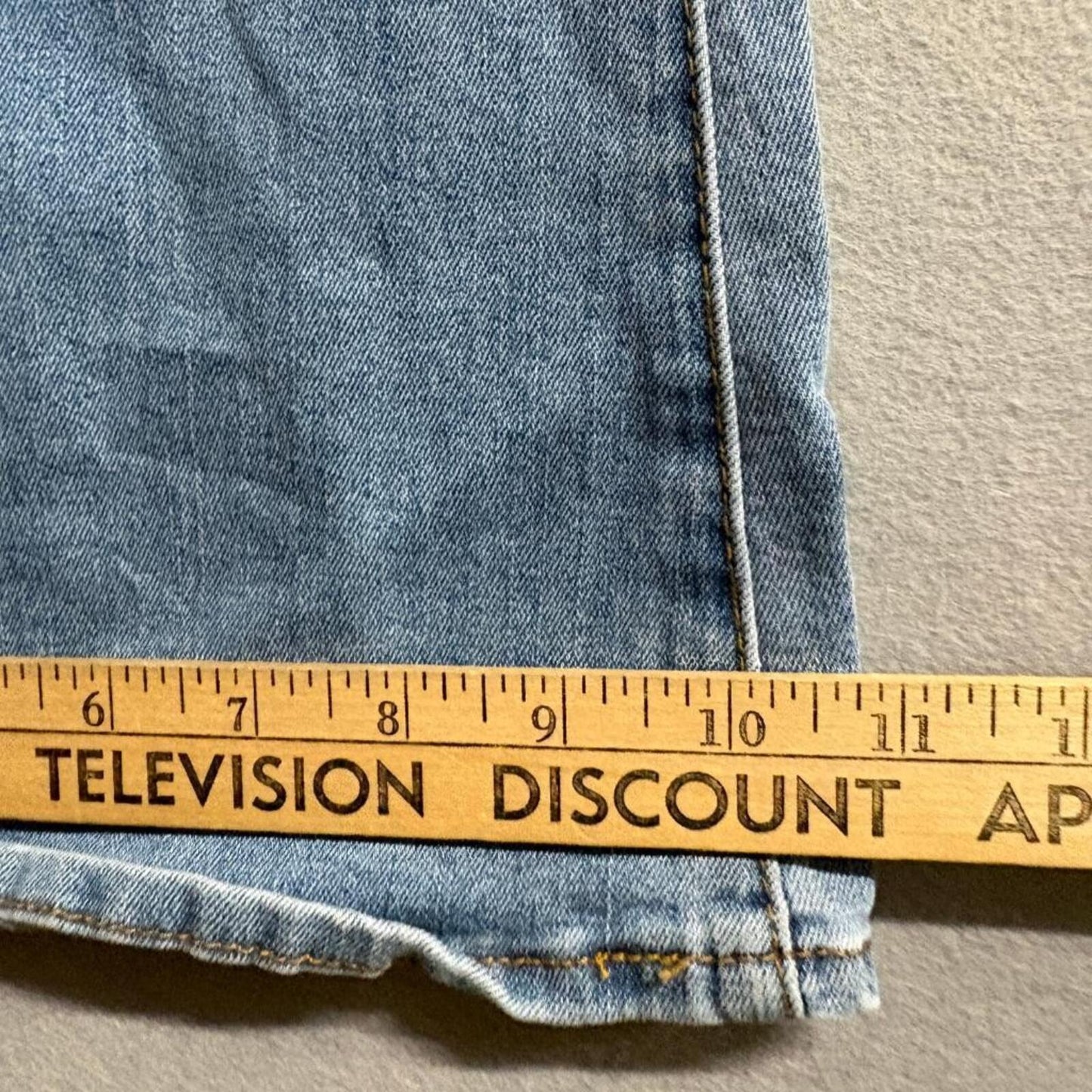 S.O.N.G. Fit n Flare Distressed Jeans Womens Size 11/30 Blue Denim High Rise