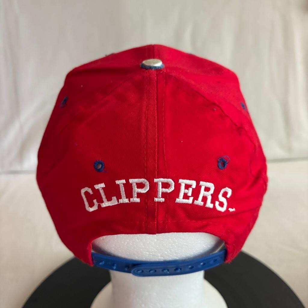 Vintage Los Angeles Clippers Snapback Hat Red Blue Competition NBA Cap