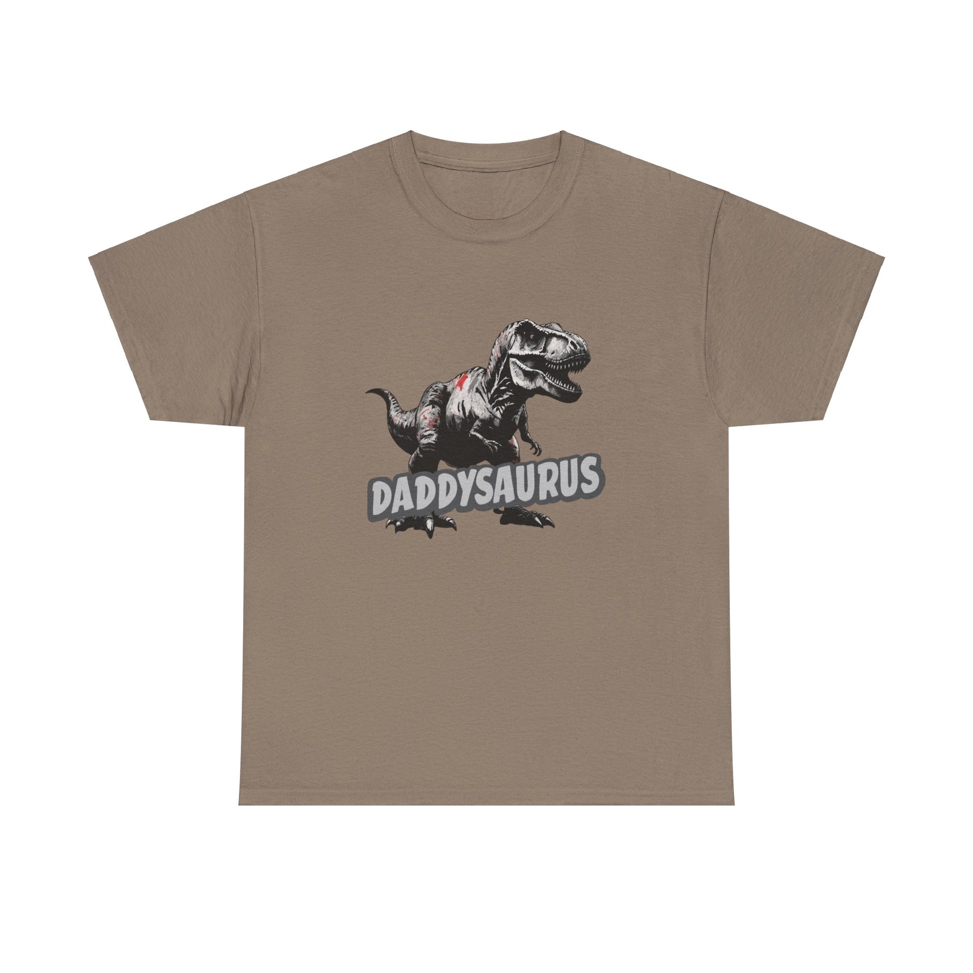 Daddysaurus TRex Dinosaur Heavy Cotton Tee Printify