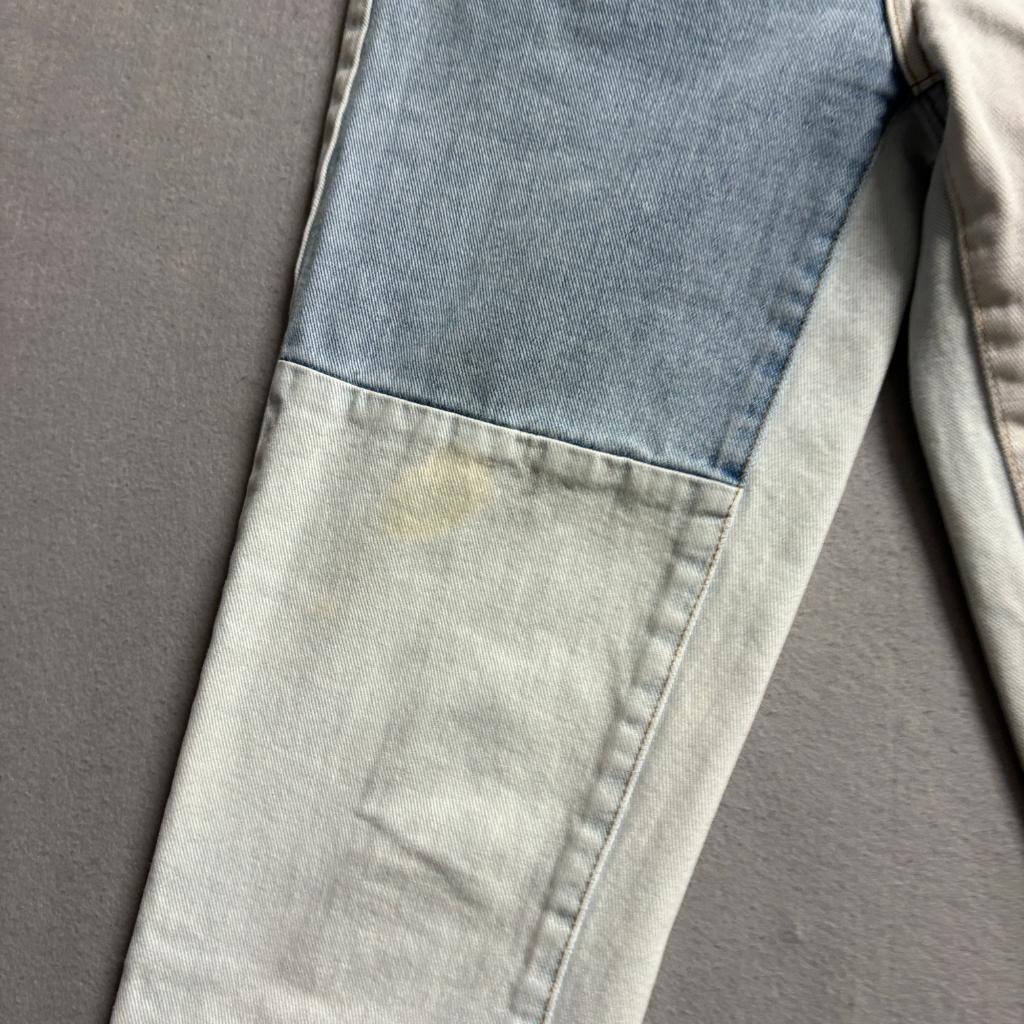 PacSun Colorblock Mom Jeans Womens 23 Blue Light Wash Denim High Rise Patchwork