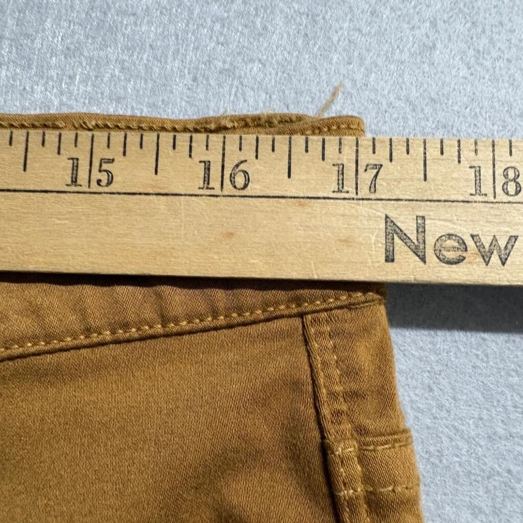 Madewell 9 High Rise Skinny Jeans Womens 32 Brown Mustard Cotton Blend Stretch