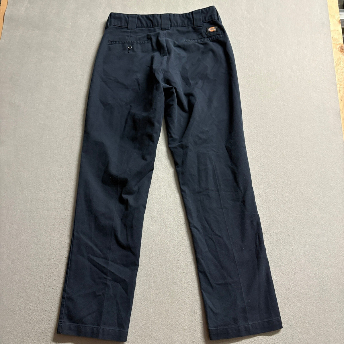Dickies Flex Mens 32x32 Navy Blue Straight Leg Chino Work Pants WP150DN