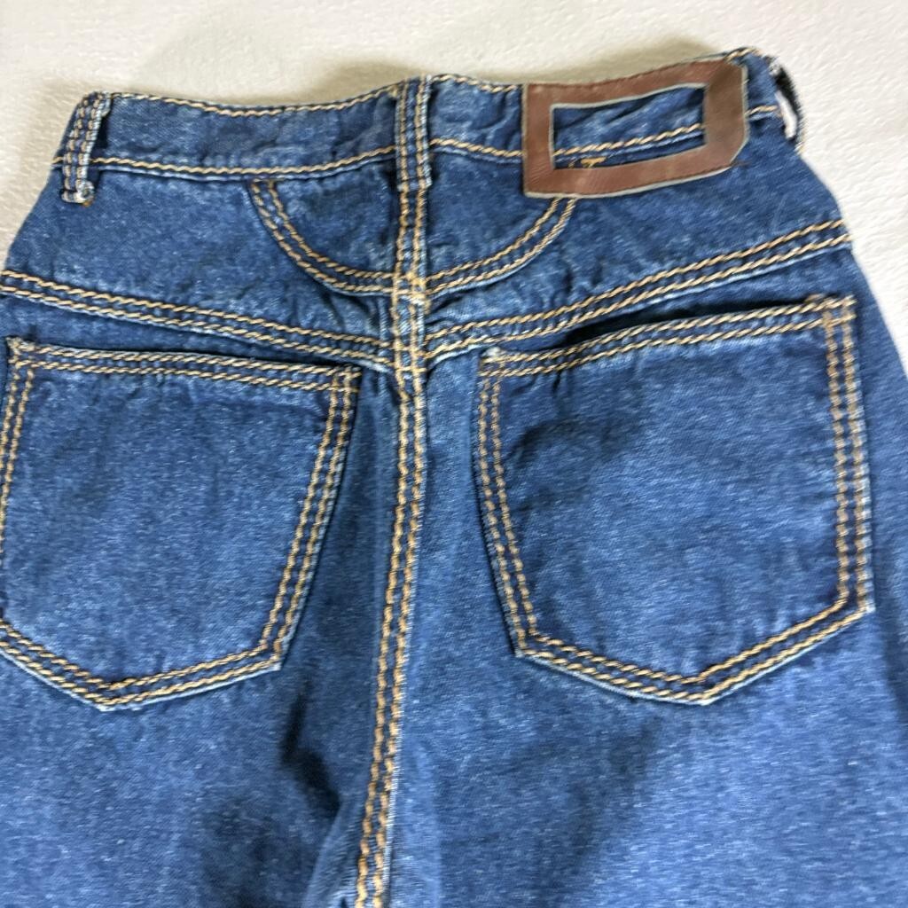 Vintage Jeanjer Jeans Womens 7/8 High Rise Western Yoke Tapered Leg Denim Blue