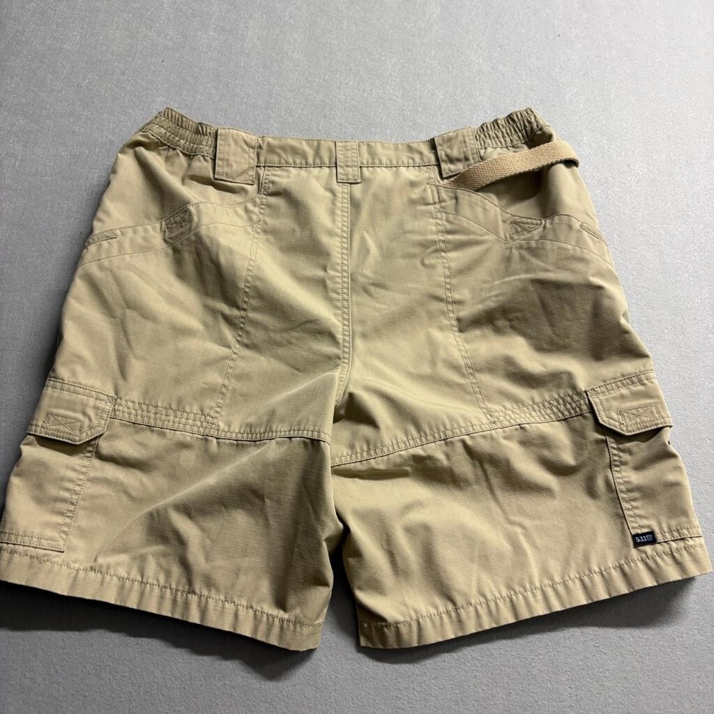 5.11 Tactical Cargo Shorts Mens 32 Tan Beige Ripstop Cotton Utility Hiking
