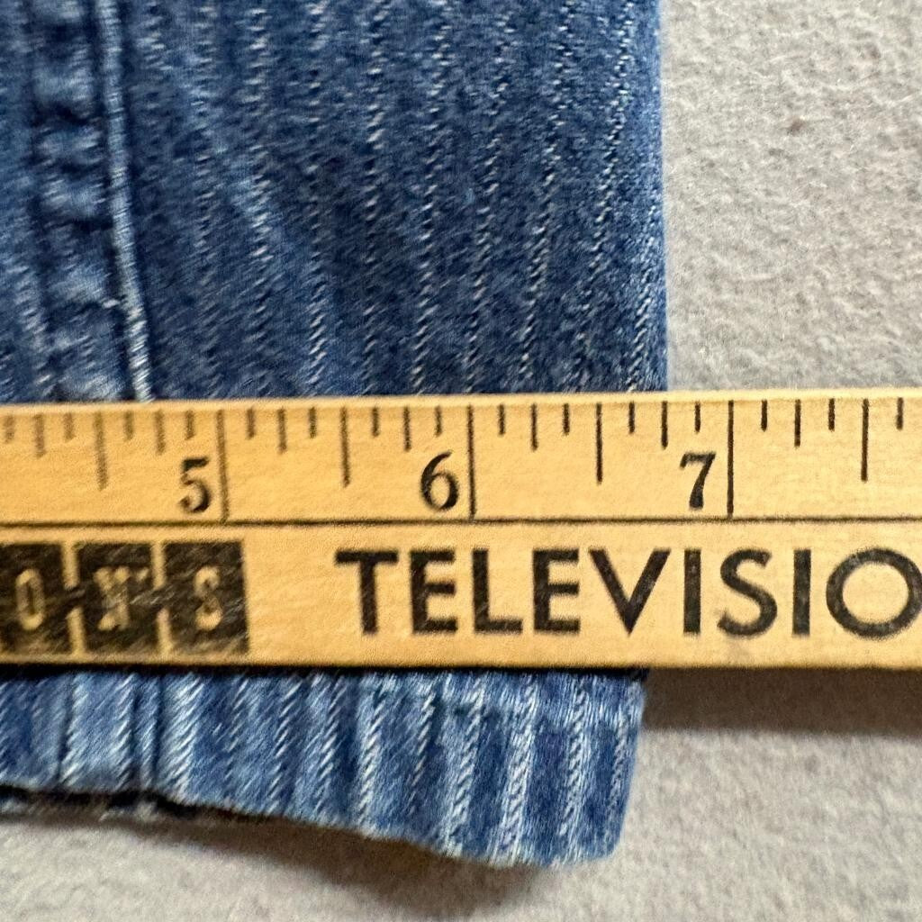 Vintage Levis 90s White Tab Striped Jeans Womens 16 Medium Wash High Rise Mom
