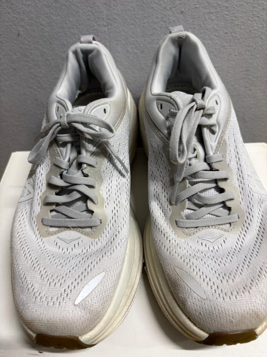 Hoka One One Bondi 8 White Gum Womens Running Shoes Size 10 Wide 10B 1127952
