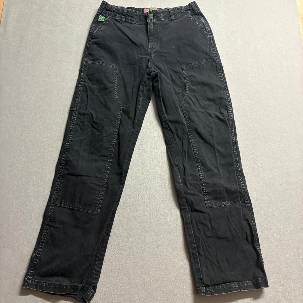 Empyre Carpenter Pants Mens Medium Black Double Knee Skate Workwear GMR URG