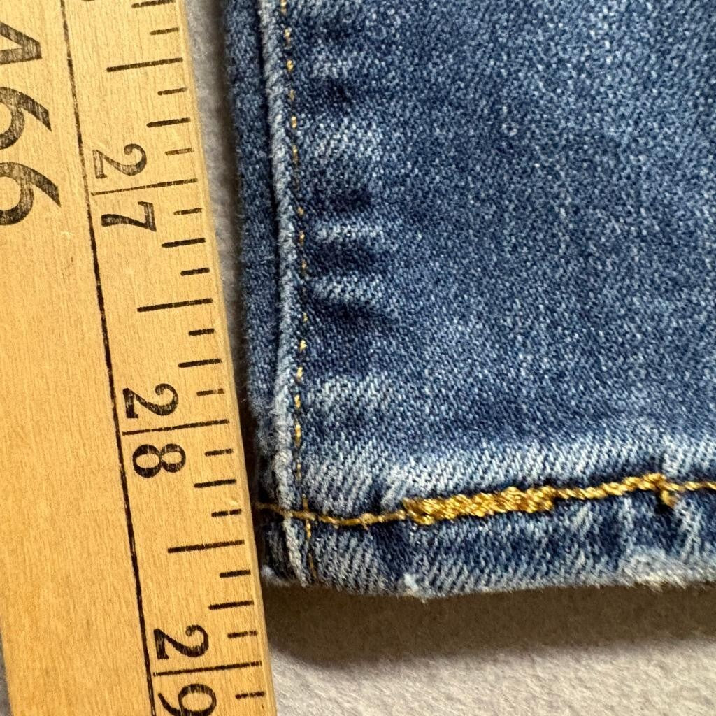Levi's 721 High Rise Skinny Jeans Womens Size 31 Distressed Ripped Blue Denim