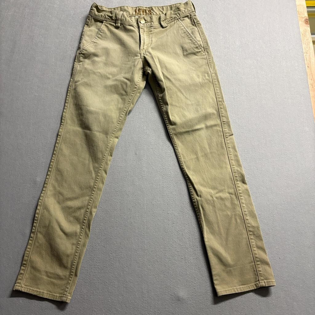 Levis 511 Skinny Pants Mens 32x32 Khaki Tan Cotton Blend Stretch Chino 5-Pocket