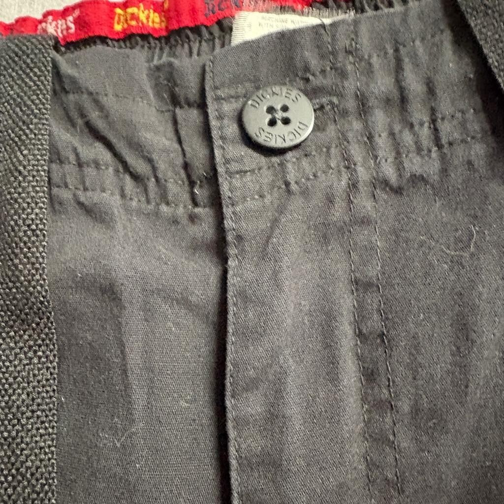 Dickies Scrub Pants Womens Small Black Cargo Drawstring Elastic Waist Medical