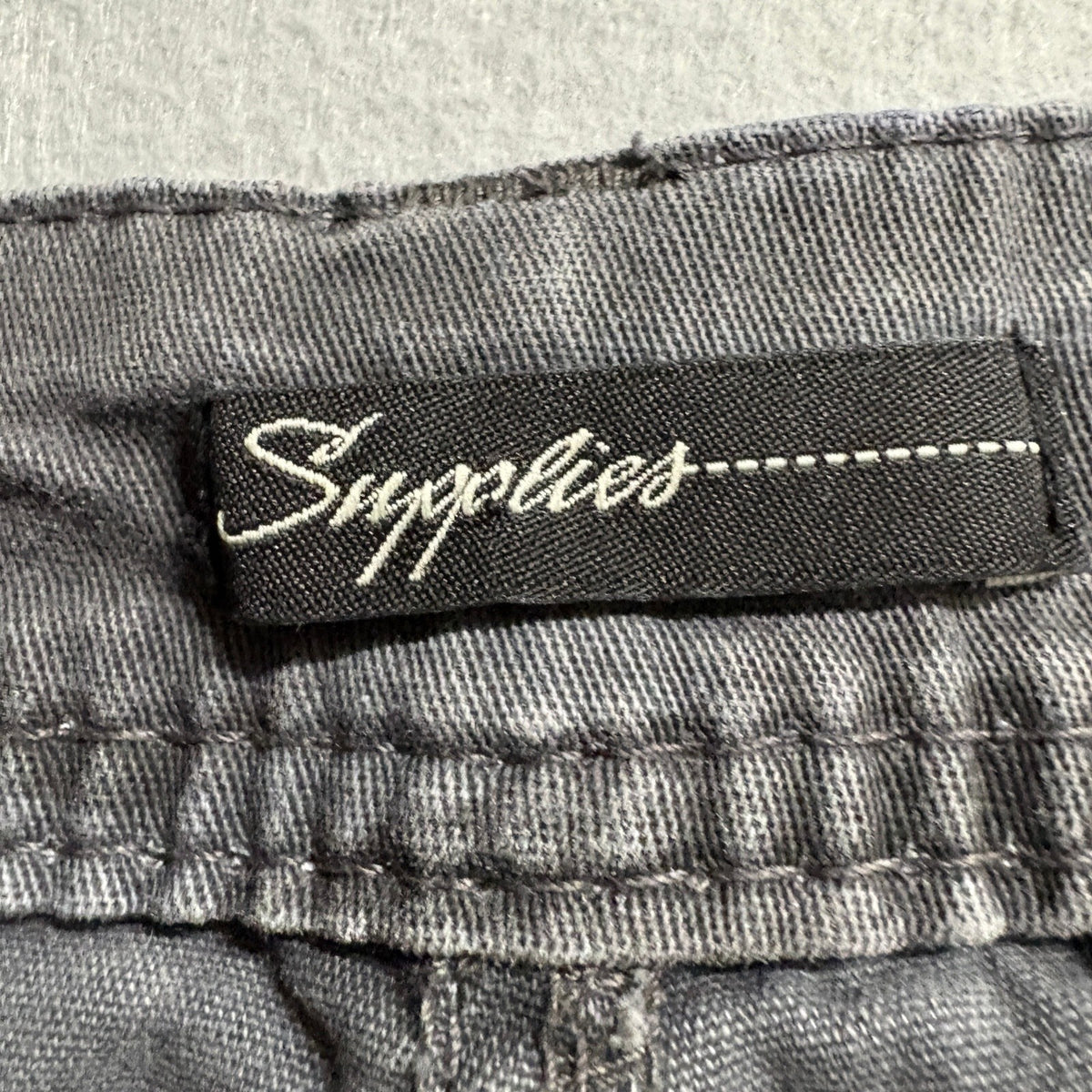 Supplies Womens Size 12 Cargo Pants Gray Camo Zipper Pocket Straight Leg Stretch