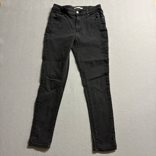 Levi's 721 High Rise Skinny Jeans Womens 31 Black Stretch Denim Pants