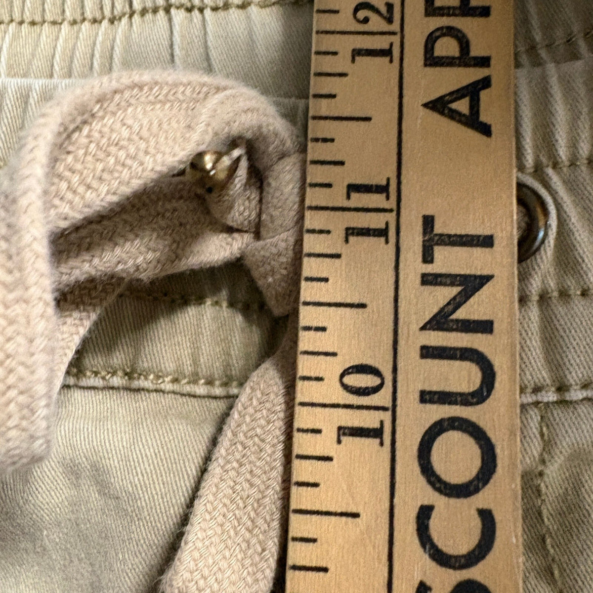 Ring of Fire Jogger Pants Mens XXL Beige Tan Stretch Twill Zipper Pockets Cuffed