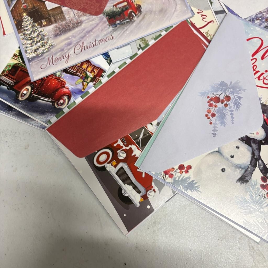 Huge Lot of Assorted Greeting Cards Christmas Birthday Holiday with Envelopes
