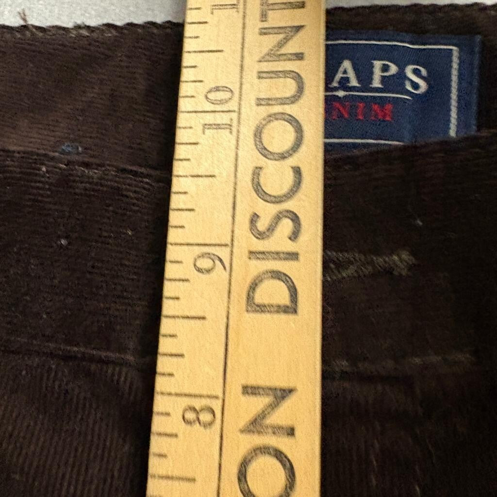 Chaps Denim Corduroy Pants Womens 10 Brown Stretch Straight Leg Casual