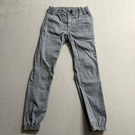 American Eagle Jogger Pants Womens 00 Short Gray Stretch Elastic Waist Utility