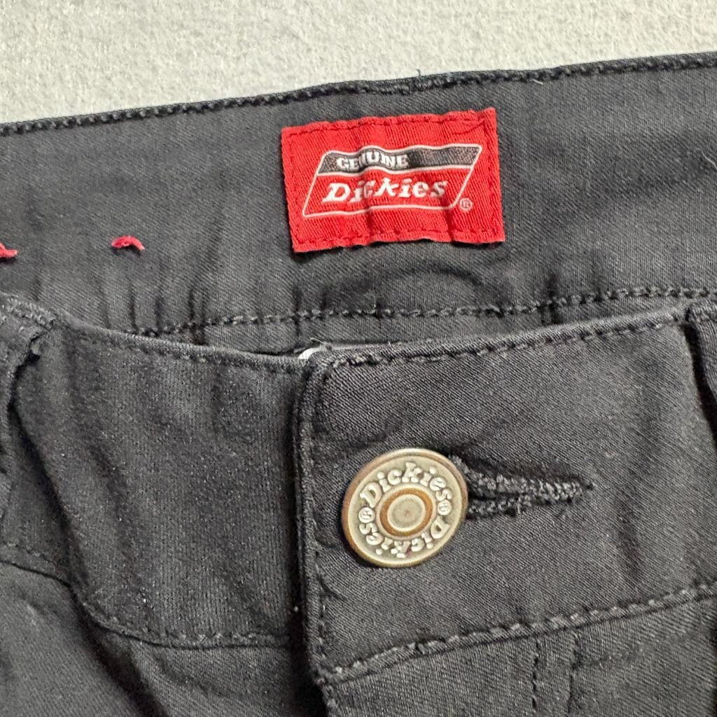 Genuine Dickies Women Black Skinny Stretch Pants Size 11 Work Casual