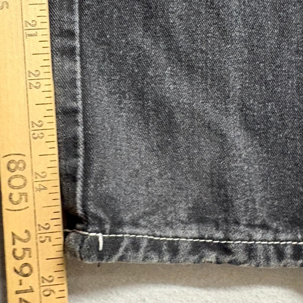 Unbranded Black Denim Cargo Jeans Womens Size S Elastic Waist Utility Pants