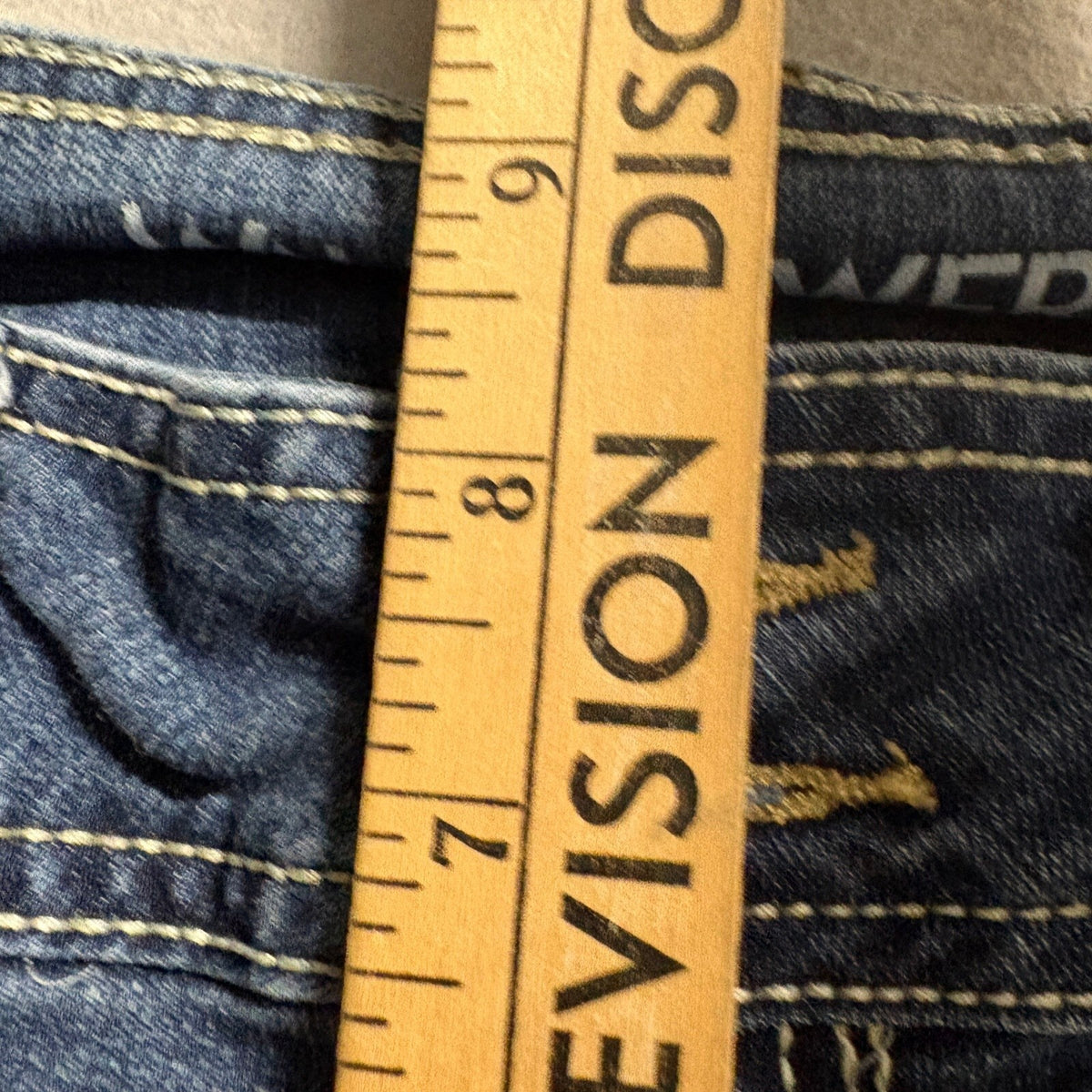 WallFlower Womens Jeans Size 5 Blue Stretch Flare Bootcut Double Button