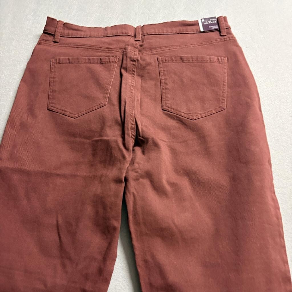 Gloria Vanderbilt Amanda Classic High Rise Tapered Jeans Womens 16 Tall Red Wine