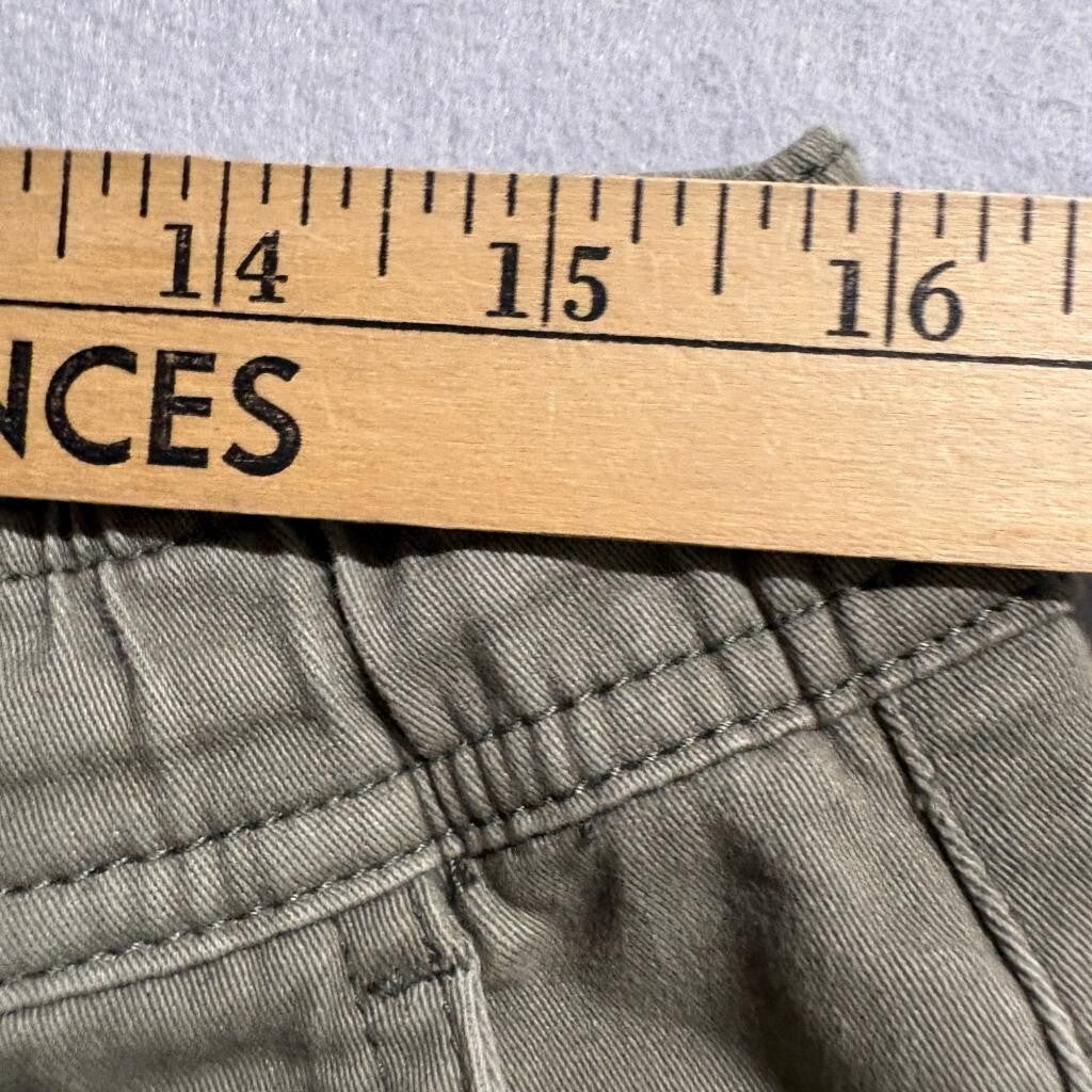 RSQ Jogger Pants Mens Large L Olive Green Cotton Stretch Elastic Waist Cuffed