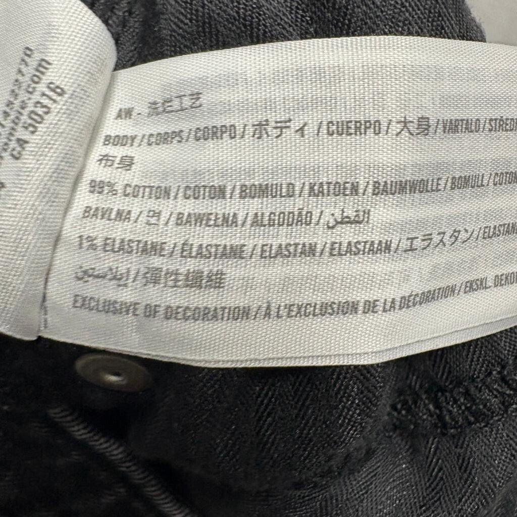Abercrombie & Fitch Curve Love Skinny High Rise Jeans Womens 30/10R Black Raw