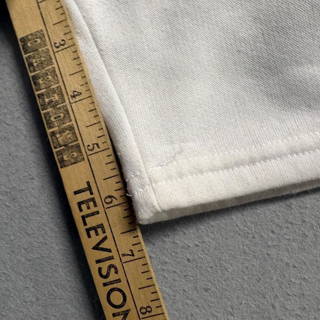 Vintage Sweat Shorts Womens Large White Fleece Cotton Blend Made in USA