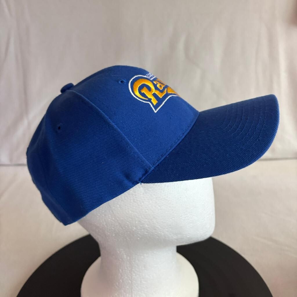Los Angeles Rams Hat Cap Mens One Size Blue Polyester Adjustable Strapback