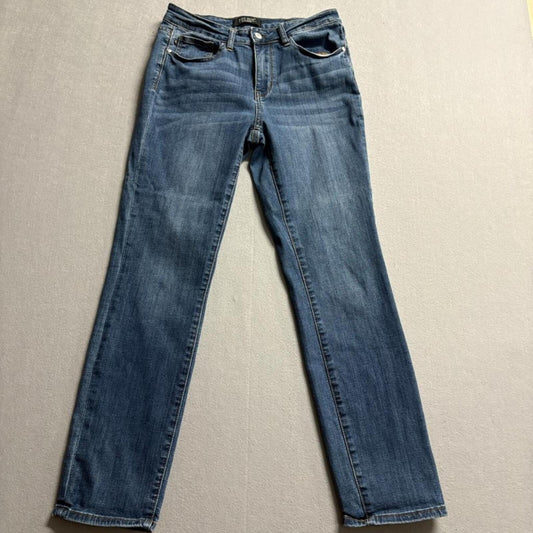 Judy Blue Straight Fit Jeans Womens 29 Blue Denim Stretch JB82356 DK Medium Wash