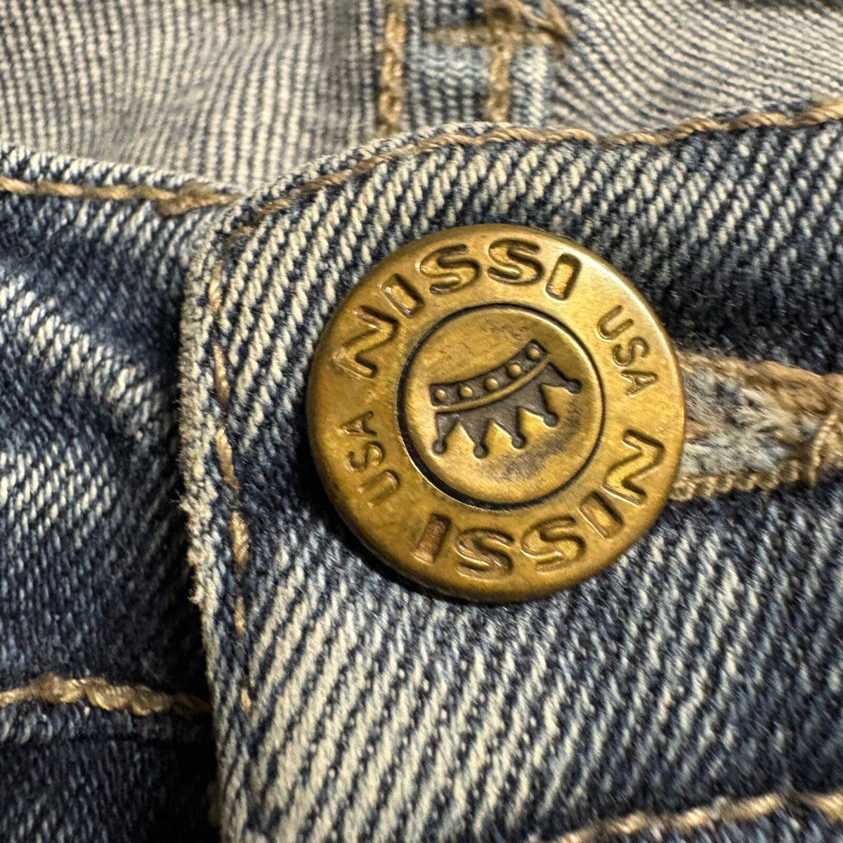 Nissi USA Womens Flare Jeans Blue Medium Wash High Rise Denim Size 28