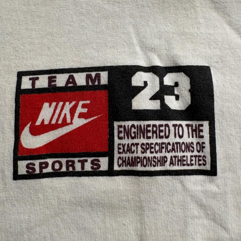 Vintage Nike Jordan Bootleg T-Shirt Mens XL White Ringer Swoosh Dream Team 23