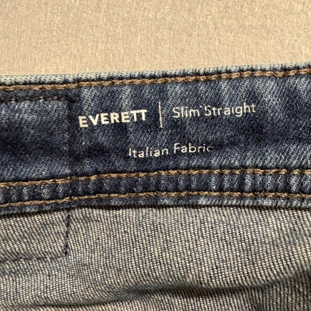 AG Adriano Goldschmied Everett Slim Straight Jeans Mens 33x34 Blue Italian
