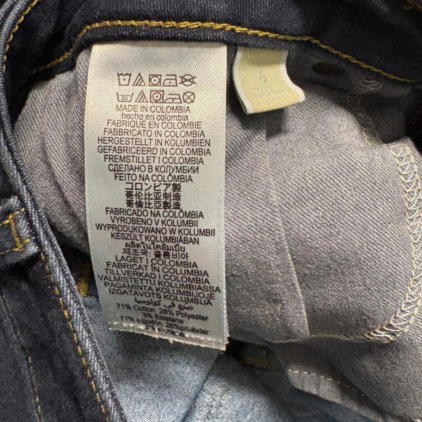 Michael Kors Jeans Womens Size 6 Dark Blue Denim Skinny Stretch Pants