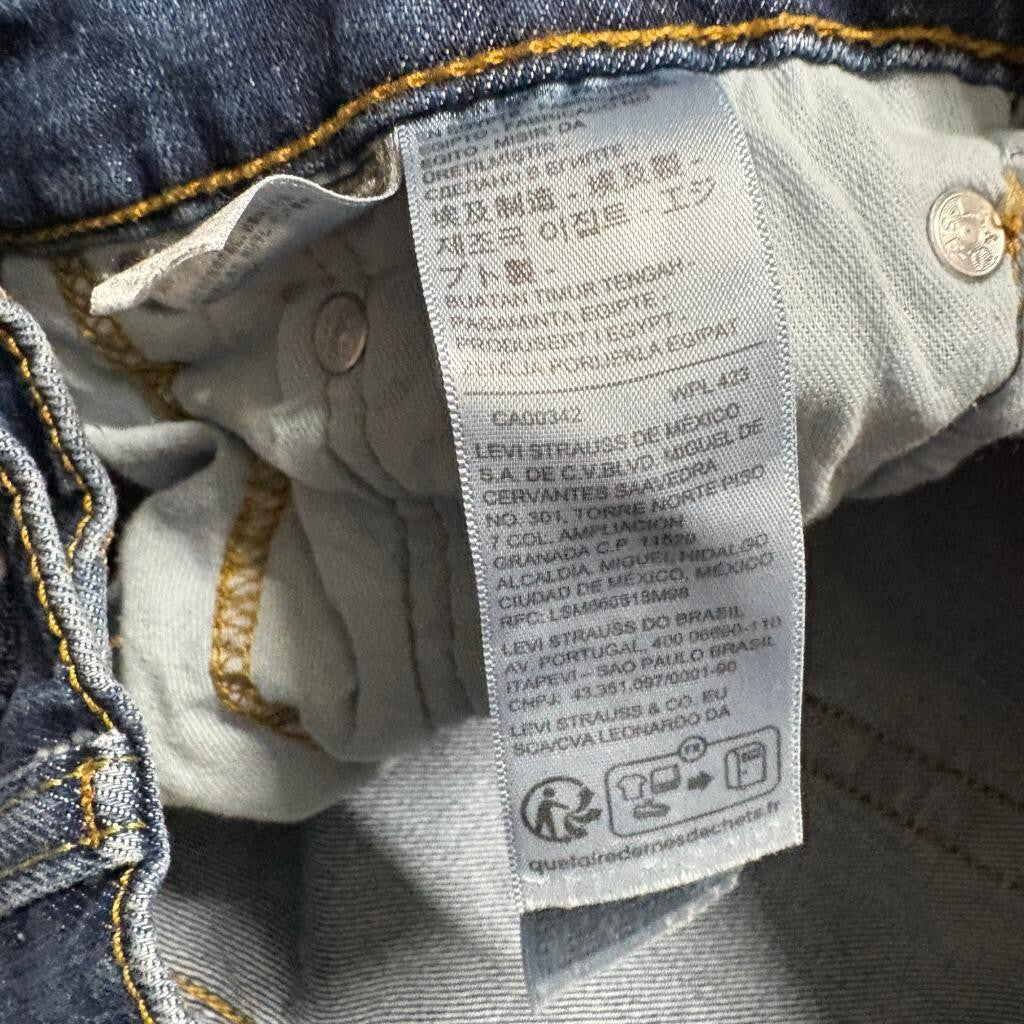 Levi's 514 Straight Fit Jeans Mens 31x32 Blue Denim Stretch Pants