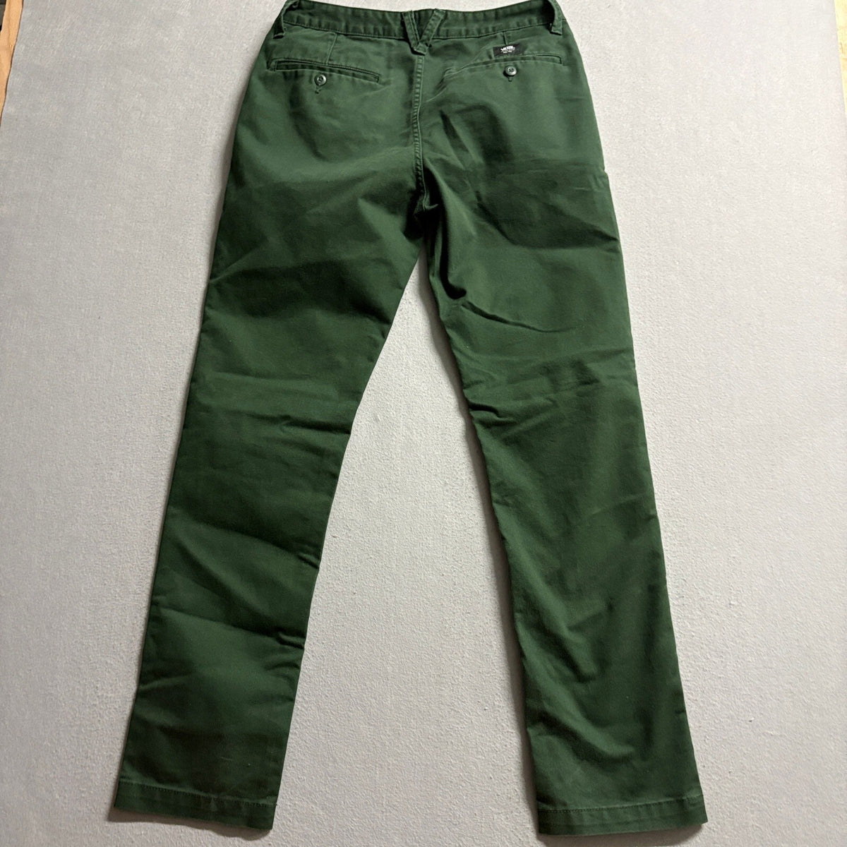 Vans Authentic Chino Slim Fit Pants Mens 30 Green Stretch Skate Casual Trousers