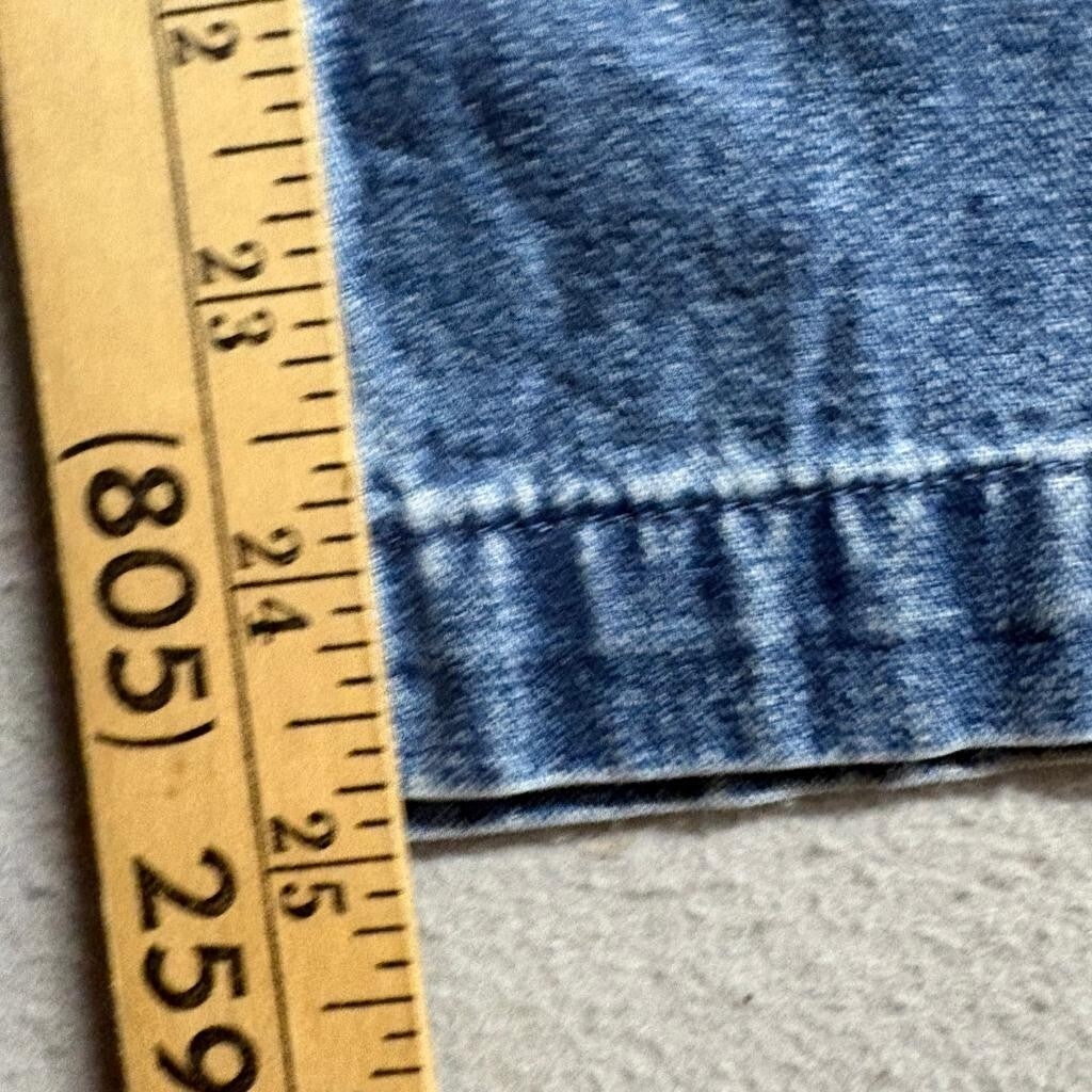 Orvis Womens Denim Cargo Pants Size 10 Blue 100% Cotton Wide Leg Utility Jeans