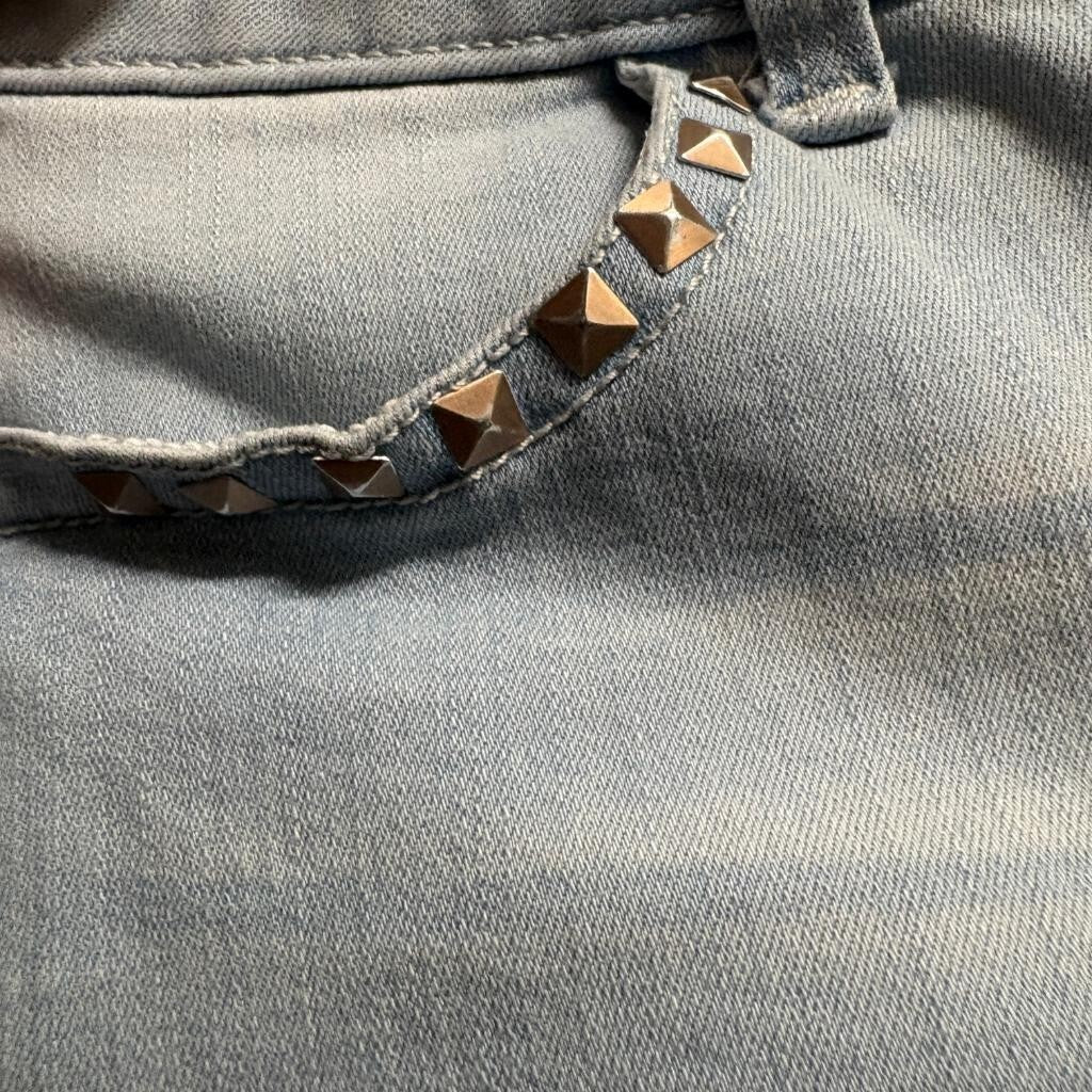Jordache Legacy Womens Skinny Jeans Size 4 Light Wash Studded Pockets Stretch