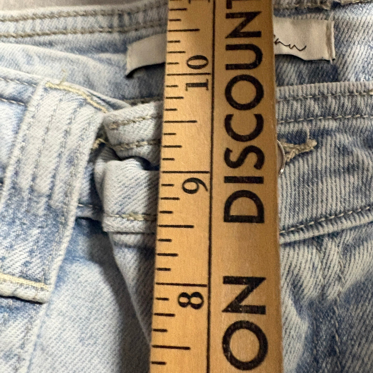 KAN CAN Cargo Jeans Womens Size 11/29 High Rise Raw Frayed Hem Light Wash Denim
