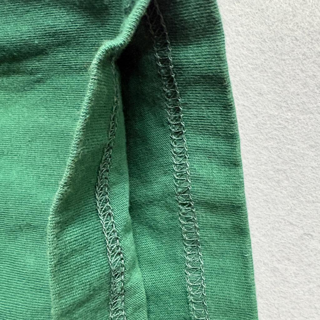 Vintage Lucky Tees Blank T-Shirt Mens XL Green Single Stitch 100% Cotton