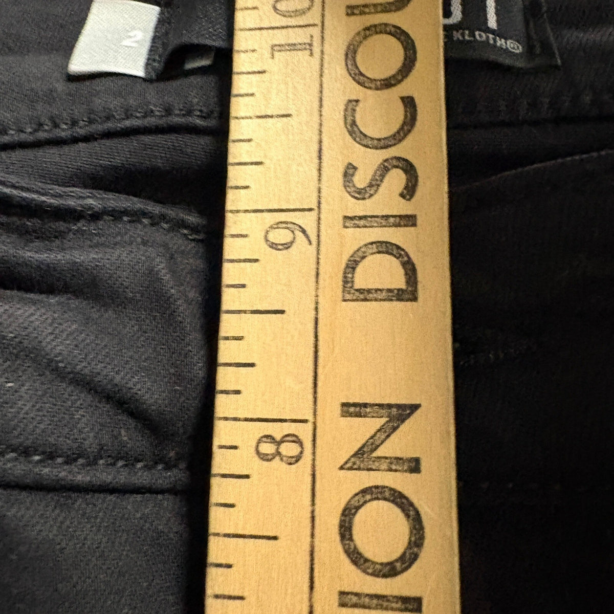 KUT from the Kloth Amy Crop Straight Leg Jeans Womens Size 2 Black Stretch Raw