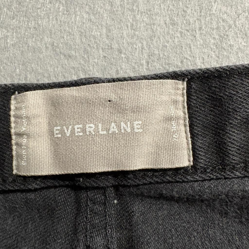 Everlane High Rise Skinny Jeans Womens 26 Black Denim Raw Hem Stretch